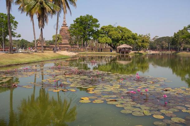 泰国或高棉的佛教寺或僧院SaudiArabia沙特阿拉伯Slovenia斯洛文尼亚庙采用素可泰历史的庙公园,素可泰,