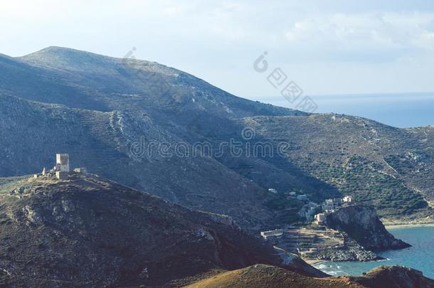 希腊人海岸线向Pelop向nese,落花生半岛