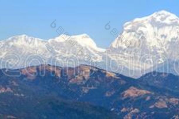 <strong>登</strong>上道拉吉利峰,尼泊尔<strong>喜</strong>马拉雅山脉山