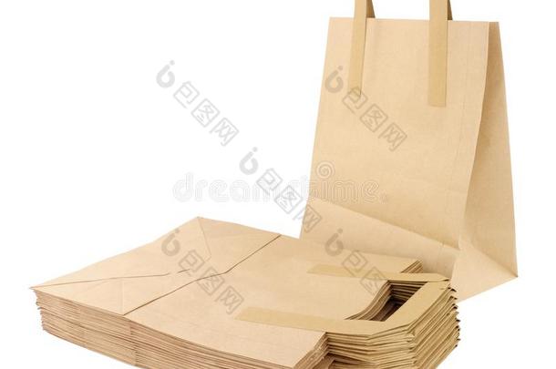棕色的纸拿离开食物搬运人袋