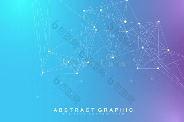 几何学的抽象的背景和连接的线条和点.graphicapplicationpackage图形应用程序包