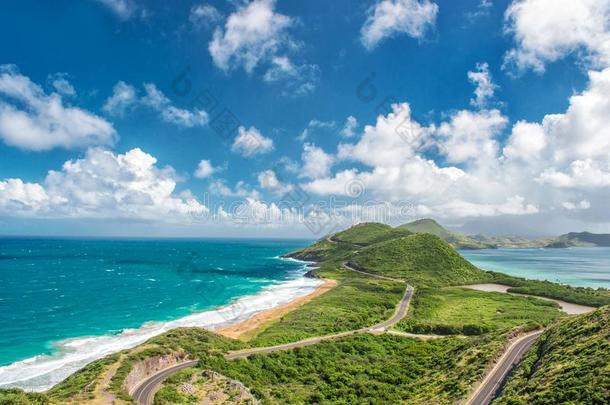 加勒比海岛SaoTomePrincipe圣多美和普林西比.基茨取自父名自然风景蓝色天