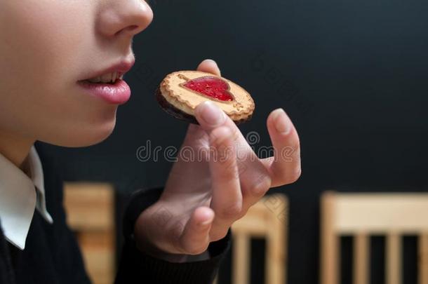 食物糕<strong>点餐</strong>后甜食甜的牙食糖饼干快餐