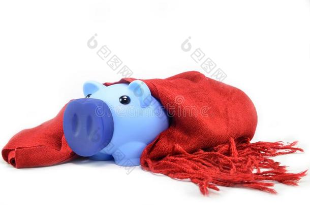 小猪银行使人疲乏的围巾