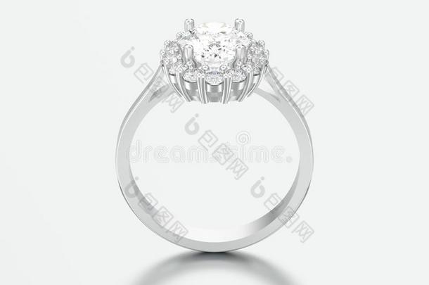 3英语字母表中的第四个字母说明银椭圆形的光环钻石订婚婚礼戒指