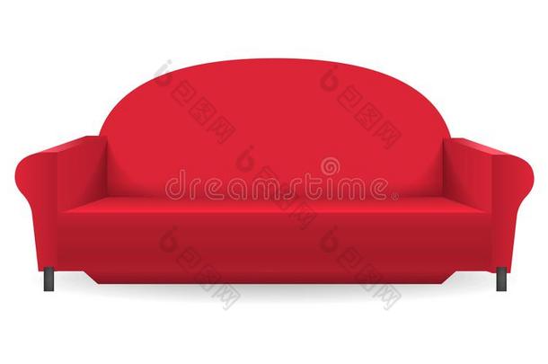 红色的沙发假雷达,现实的方式