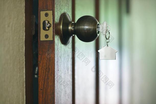 家钥匙和房屋钥匙cha采用采用钥匙hole,财产观念