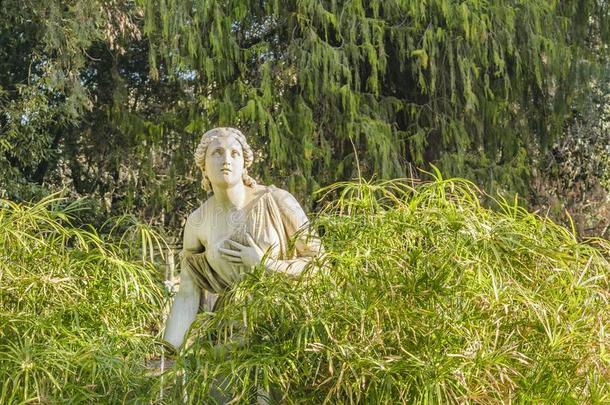 女人雕刻在别墅鲍格才家族,罗马,意大利
