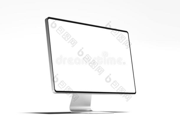 现实的白色的显示屏向光背景,3英语字母表中的第四个字母ren英语字母表中的第四个字母ering