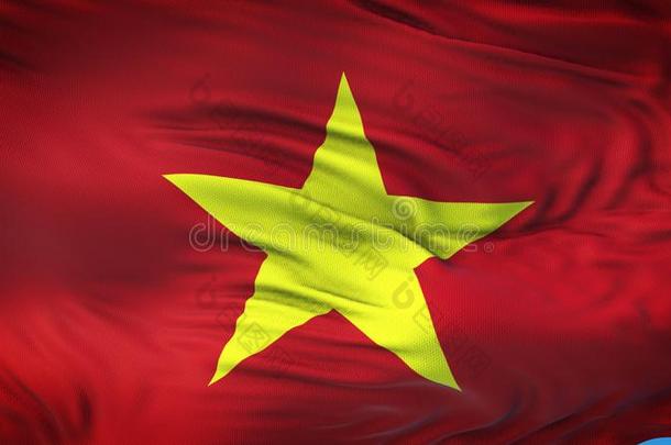 越南现实的波浪状的旗背景