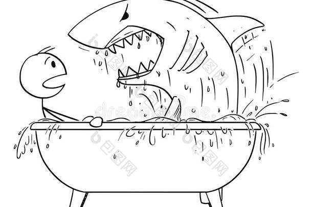 漫画关于男人攻击在旁边鲨鱼采用他的浴室沐浴