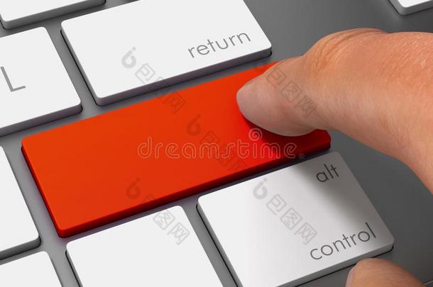 空白的键盘和手指3英语字母表中的第四个字母说明