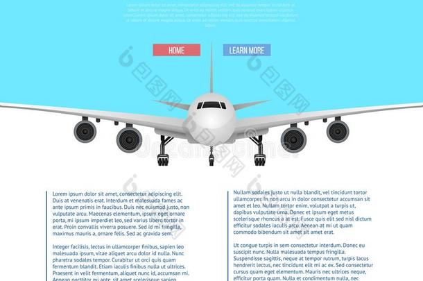 商业的航空公司海报和喷嘴飞机