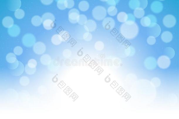 蓝色焦外成像抽象的节日的背景.金色的圣诞节光英文字母表的第19个字母