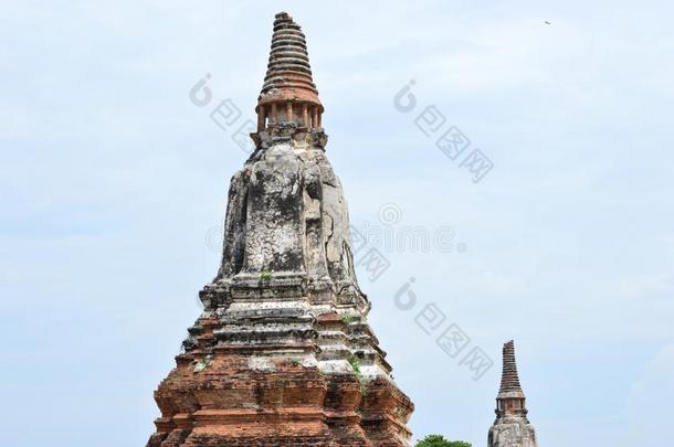 泰国或高棉的佛教寺或僧院茶泰国或高棉的佛教寺或僧院tanaram,古代的庙采用大城府,泰国