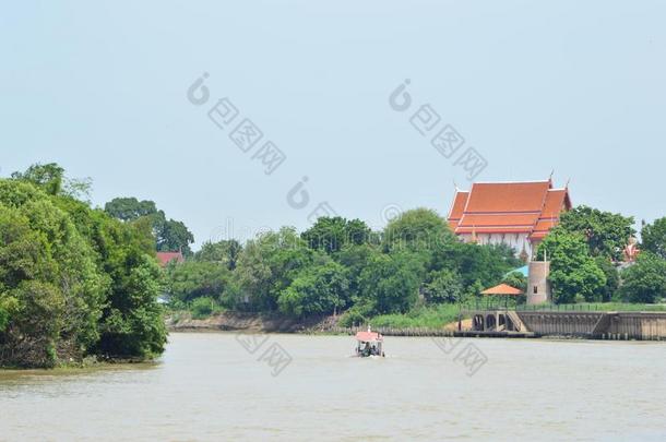 泰国或高棉的佛教寺或僧院茶泰国或高棉的佛教寺或僧院tanaram,古代的庙采用大城府,泰国