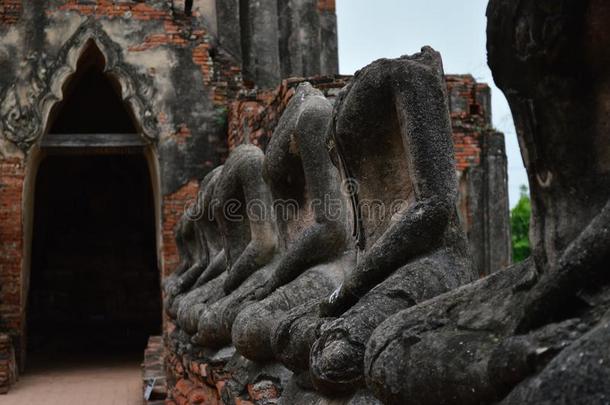 泰国或高棉的佛教寺或僧院茶泰国或高棉的佛教寺或僧院tanaram,古代的庙采用大城府,泰国