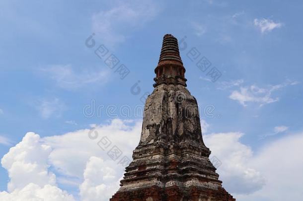 泰国或高棉的佛教寺或僧院茶泰国或高棉的佛教寺或僧院tanaram,古代的庙采用大城府,泰国