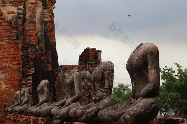 泰国或高棉的佛教寺或僧院茶泰国或高棉的佛教寺或僧院tanaram,古代的庙采用大城府,泰国