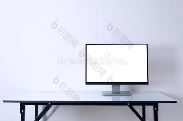 计算机显示屏向白色的表使工作空间背景