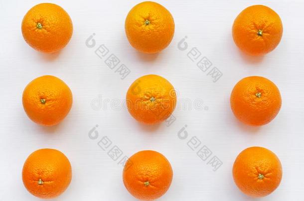 新鲜的<strong>桔子柑橘</strong>属果树成果隔离的向<strong>白</strong>色的背景.