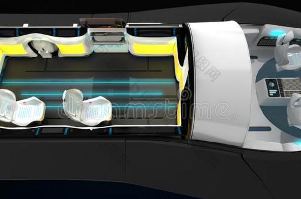 未来的内部设计关于商业班飞机.
