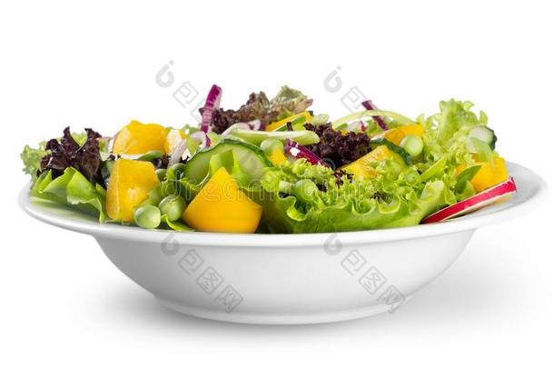 关-在上面照片关于新鲜的沙拉和蔬菜采用