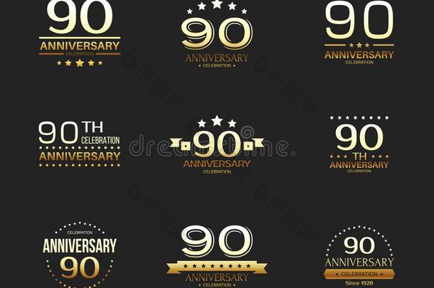 90Thailand泰国周年纪念日庆祝标识放置.90年周年纪念横幅.