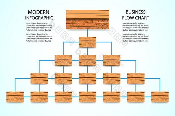流图表信息信息图表观念和木制的元素