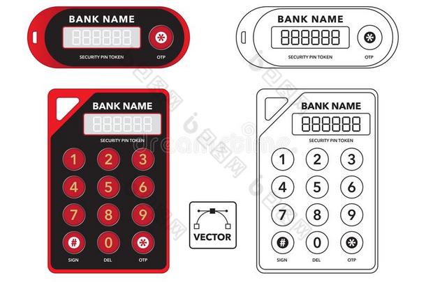 矢量说明关于银行2因素安全代币