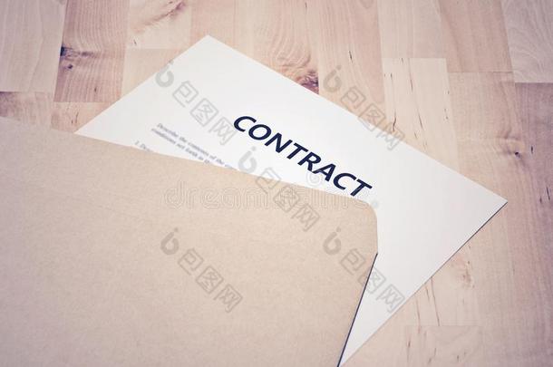 合同文档和文档信封:商业观念