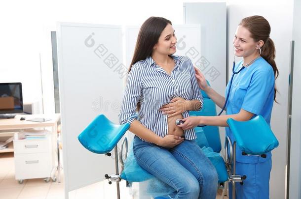 怀孕的女人所有约定在妇科医生办公室