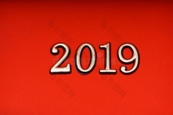 招呼卡片设计样板金2019向红色的字体