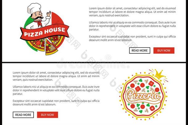 意大利薄饼房屋促销的互联网页样板