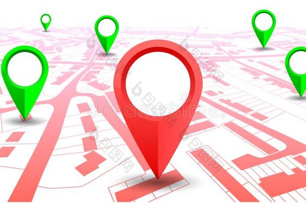 GlobalPositi向System全球定位系统航海家建议向城市地图-矢量