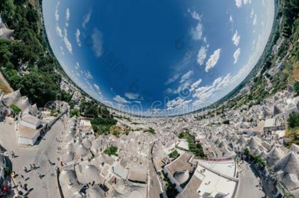 球360VirtualReality<strong>虚拟</strong>现实采用意大利阿尔贝罗贝洛阿普利亚区特鲁利<strong>城市</strong>在旁边雄蜂