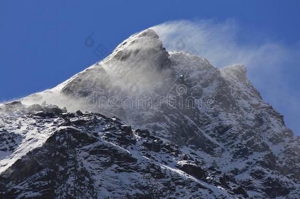 有风的春季一天采用指已提到的人朗<strong>唐山</strong>谷,尼泊尔.