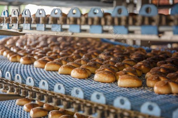 蛋糕向自动化的圆形的c向veyor机器采用面包房食物工厂