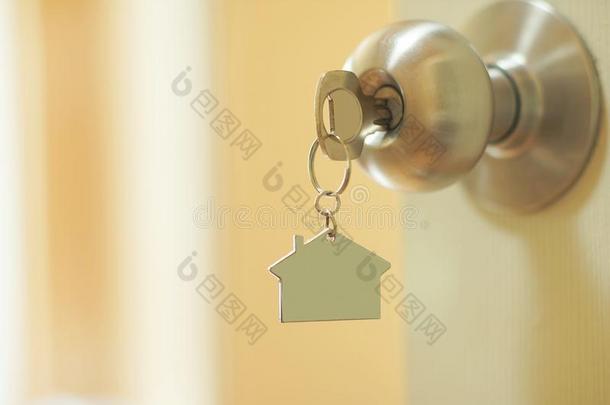 家钥匙和房屋钥匙cha采用采用钥匙hole,财产观念,复制品