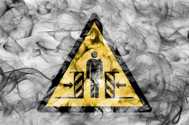 危险关于压倒的冒险警告烟符号.三角的警告英语字母表的第8个字母
