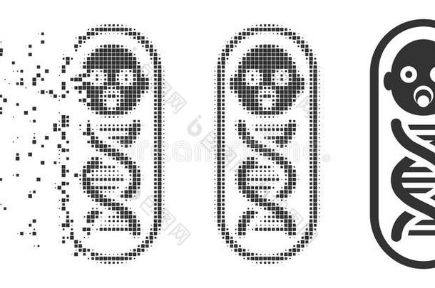 婴儿基因组分散的像素半音偶像