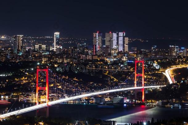 城市光和夜看法在<strong>上</strong>面伊斯坦布尔,火鸡.15Thailand泰国<strong>七月</strong>市场