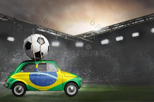 巴西苏木汽车向足球运动场