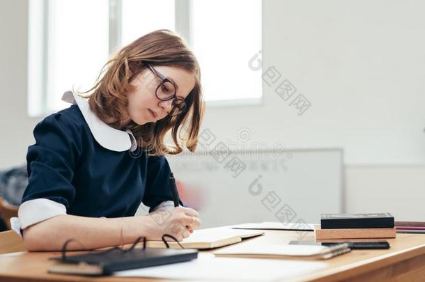 女学生一次在教室学校教训educ在ion,学的