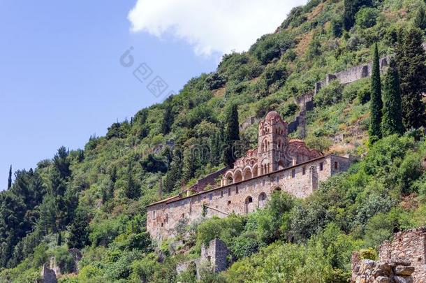 指已提到的人潘塔纳修道院采用米斯特拉斯,伯罗奔尼撒半岛,希腊.