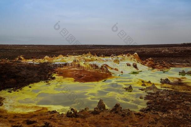 全景画里面的宽干谷火山的火山口采用达纳基尔萎靡不振,audiofrequency音频