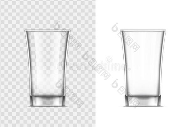 现实的玻璃杯子.透明的玻璃ware