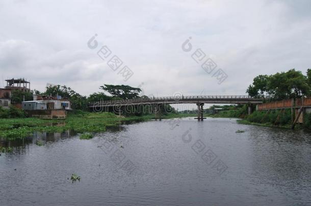 罗勒。点看法关于布里干加河,达卡,孟加拉共和国