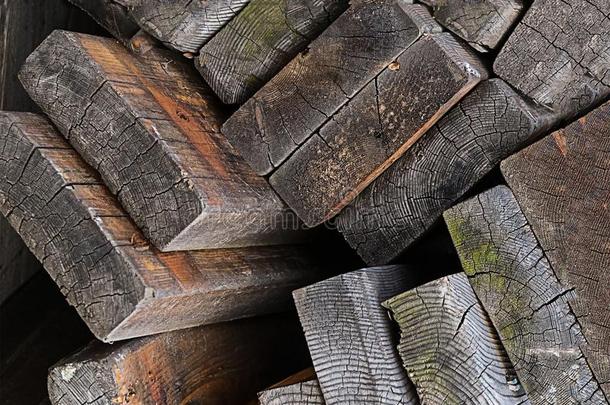 垛关于风化的老的板材料木制的基础设计主题