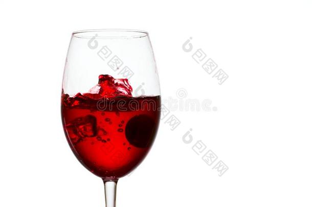 场面富丽的<strong>小</strong>的溅起关于红色的葡萄酒采用一gl一ss